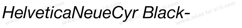 HelveticaNeueCyr Black字体转换